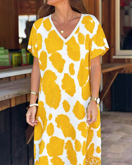 Loose Leopard Print Dress
