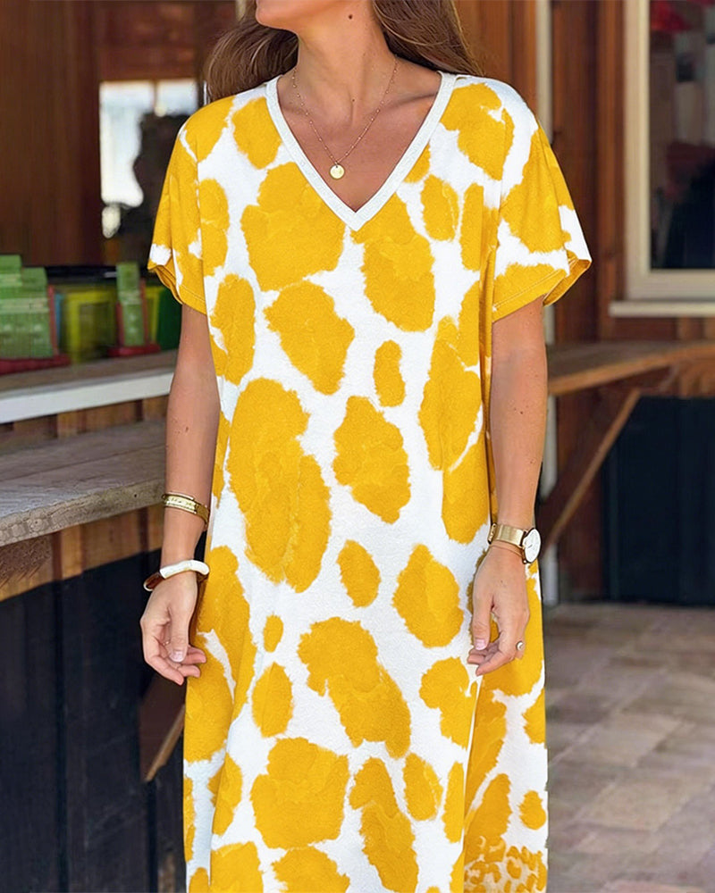 Loose Leopard Print Dress
