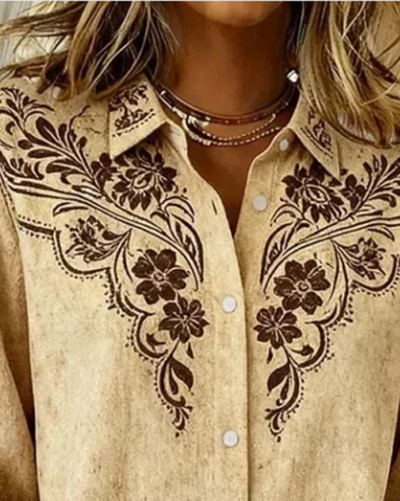 Retro Gradient Print Shirt