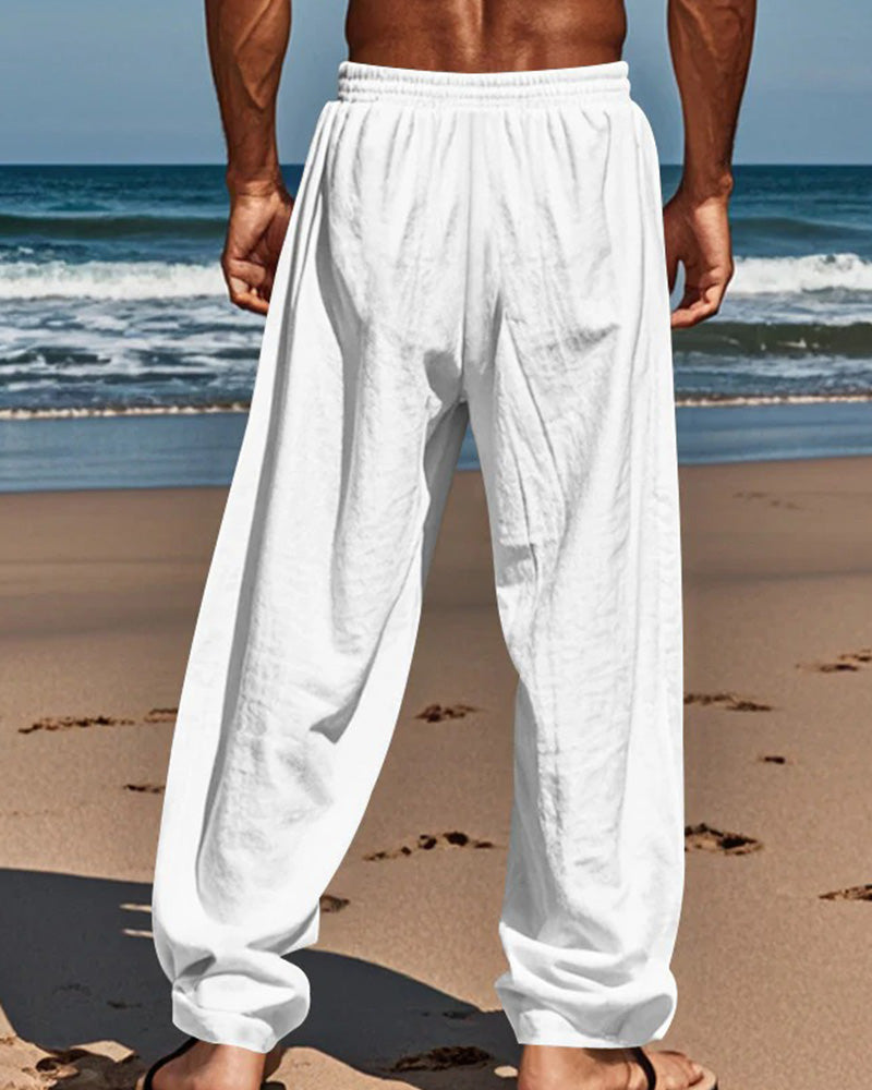 Men's Casual Straight-Leg Beach Pants