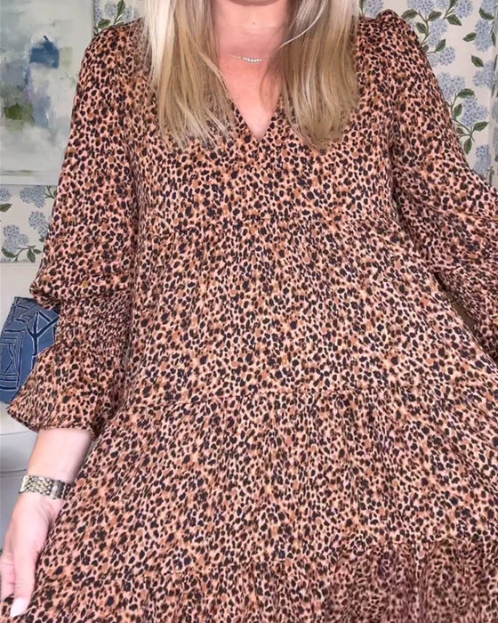 Leopard Print Loose Dress