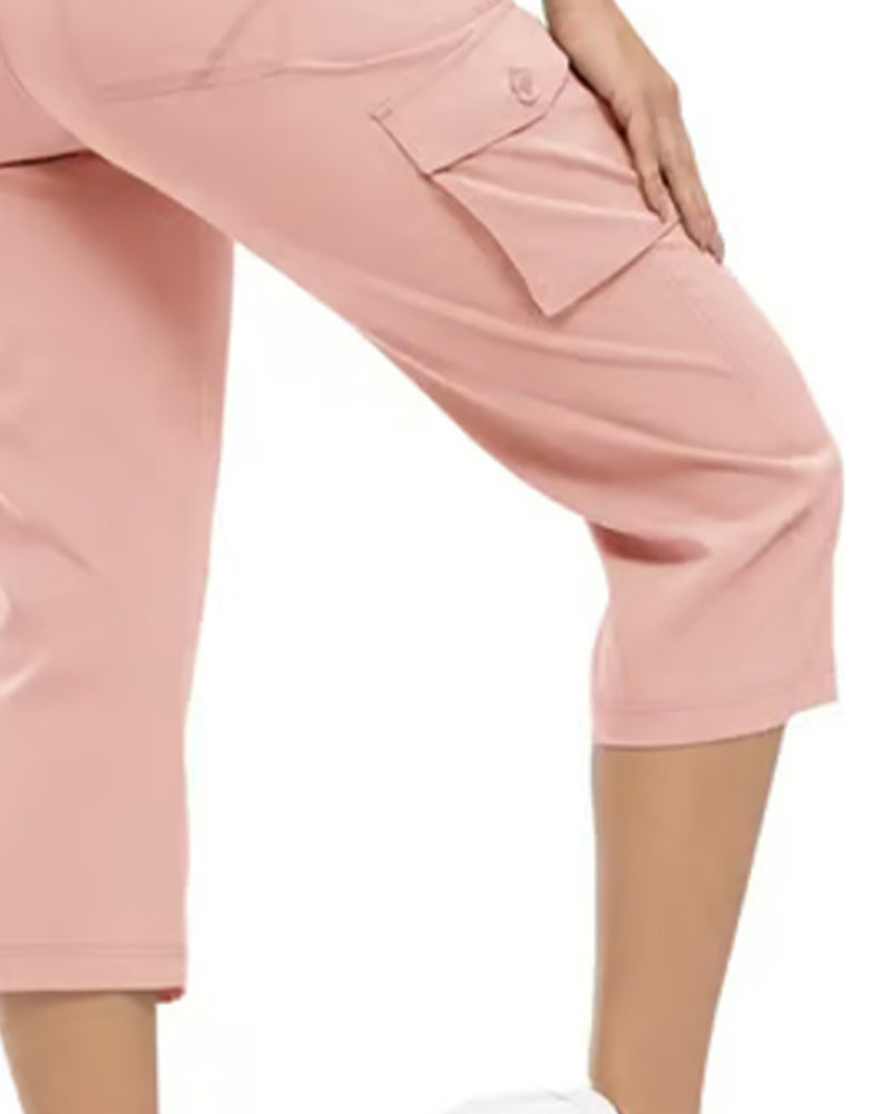 Casual Cropped Multi-Pocket Hiking Pant