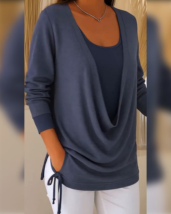 Fake Two-Piece Fashion Tops