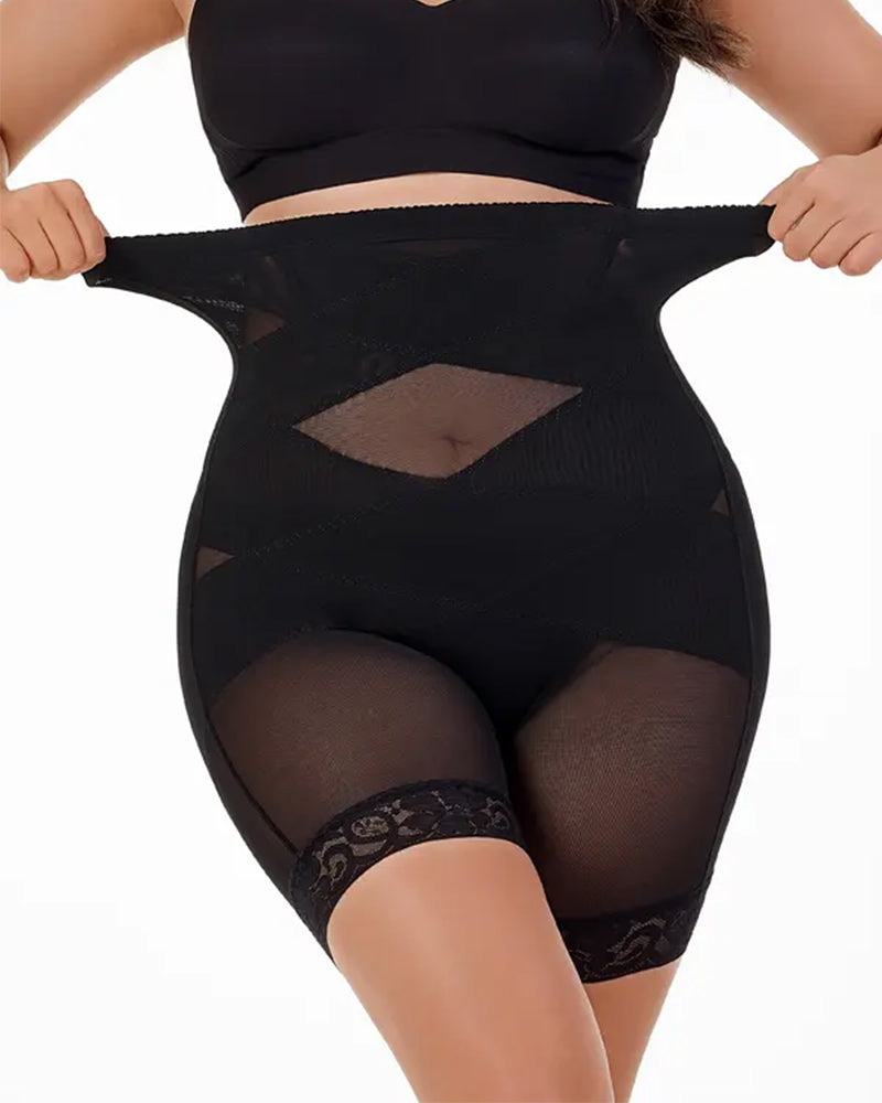 Cross-Waist Tummy Control Butt-Lifting Shapewear Panties