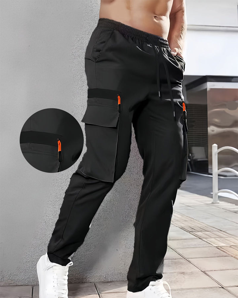 Sporty Multi-Pocket Cargo Pants