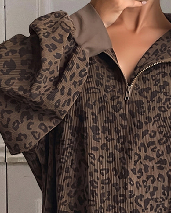 Leopard Long Sleeve Sweatshirt
