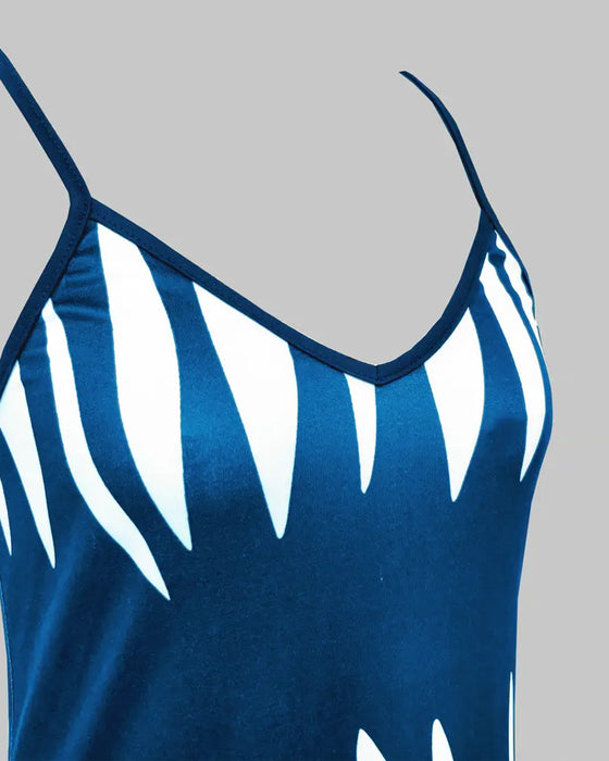 Temperamental And Fashionable V-Neck Suspender Dress