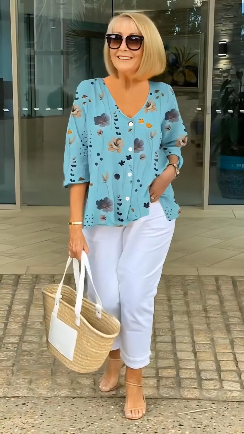 Flowy Floral Print  Top