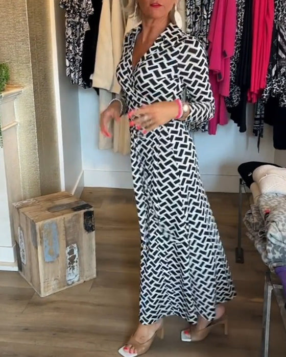 Slim fit printed dress