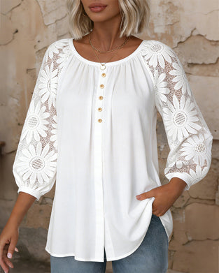 Fashion Round Neck Raglan Sleeve T-Shirt