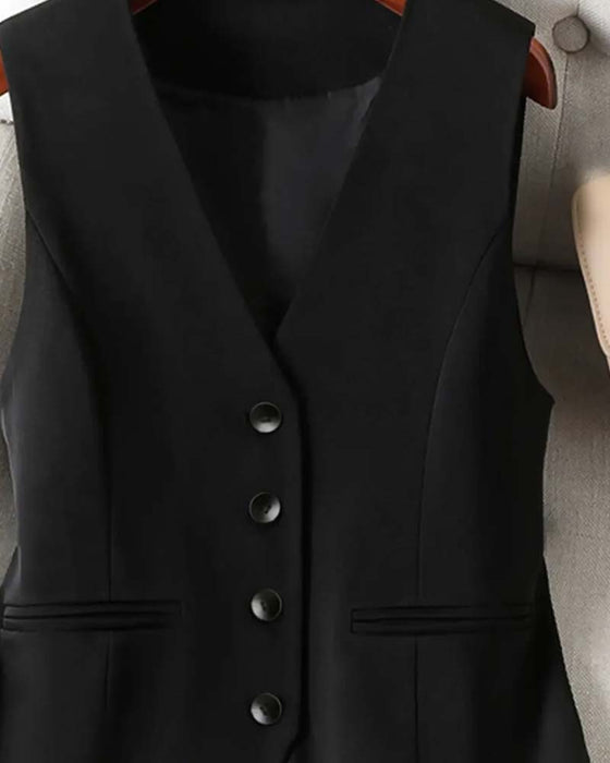 Fitted Waist-Cinching Suit Vest