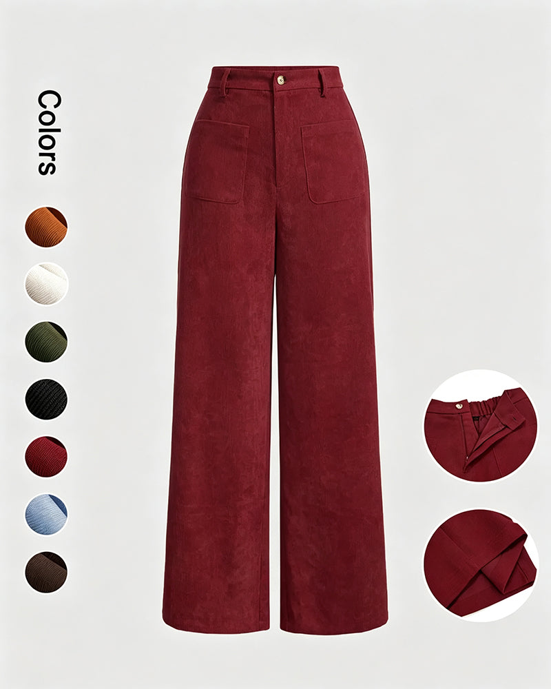 Wide-Leg Straight Pants