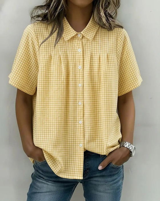 Lapel Short Sleeve Shirt