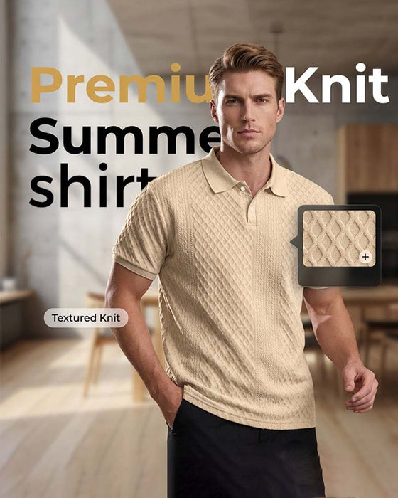 Turn-Down Collar Men's Polo Shirt