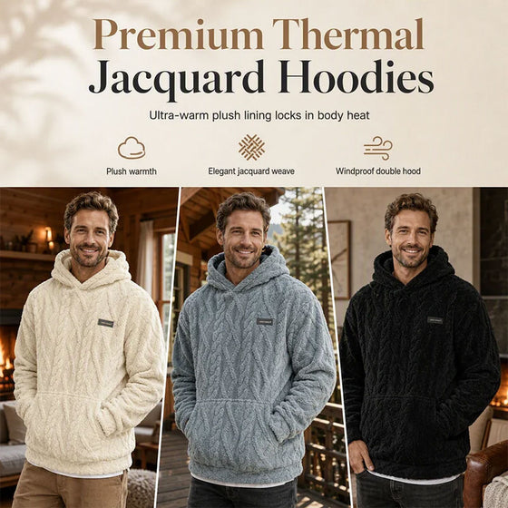 Men's Winter  Jacquard Pattern  Hoodie