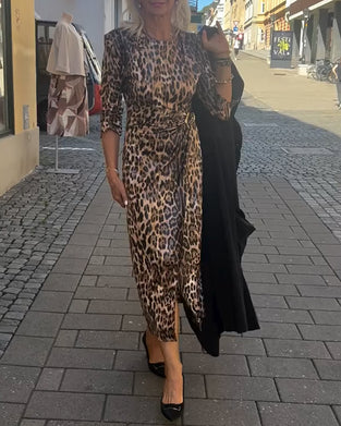 Leopard Print Elegant Dress