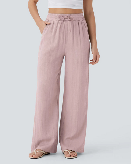Side Pocket Lace-Up Pants