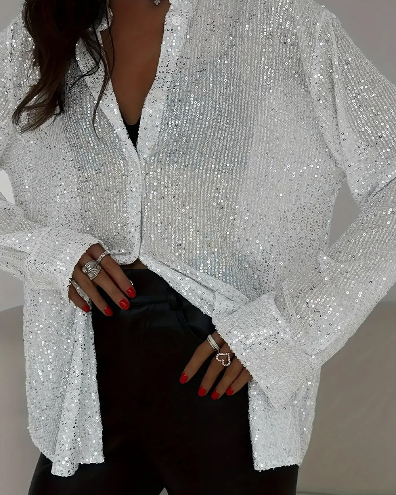 Lapel Long Sleeve Trendy Shirt