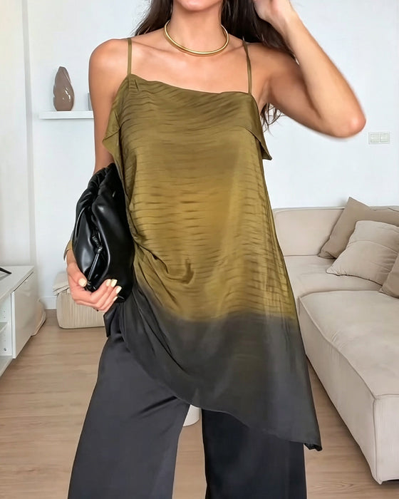 Ombre Color-Block Camis Top