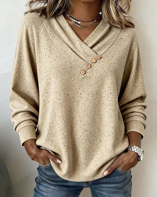 Fashion Scarf Collar Sweatshirt