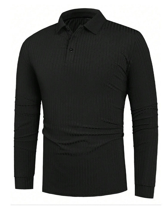 Collared Button Vertical Stripe Shirt