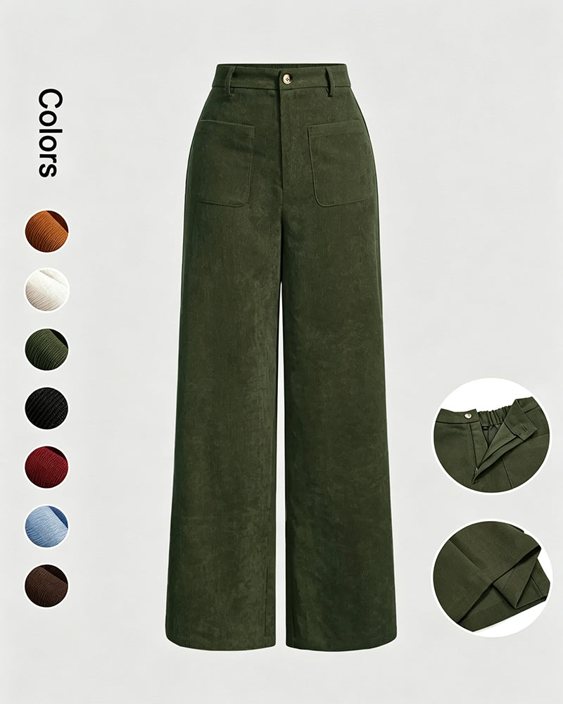 Wide-Leg Straight Pants