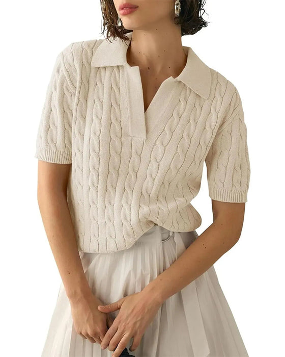 Polo Short Sleeve Knit Pullover