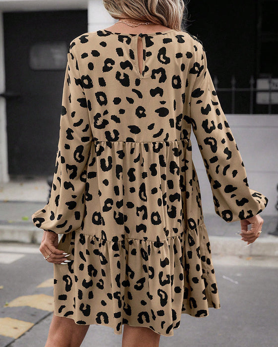 Leopard Long Sleeve Dress