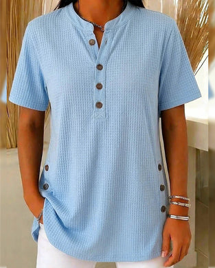 Waffle Henley Short Sleeve T-Shirt