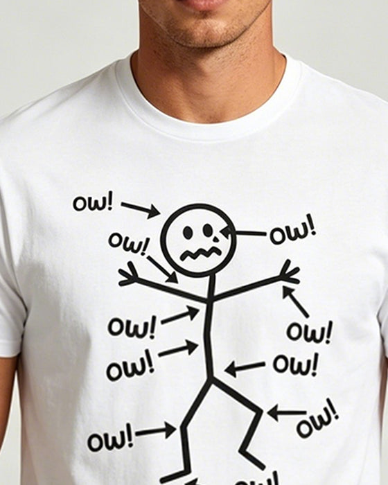 Match Print Cotton Casual T-Shirt