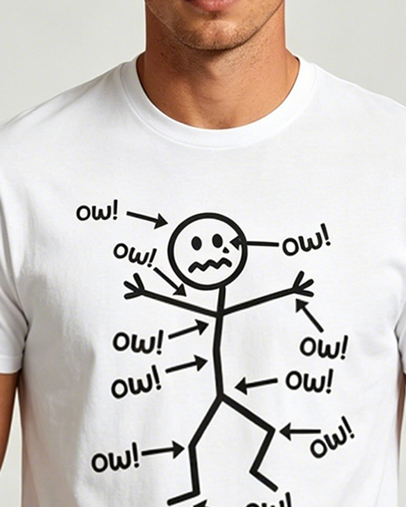 Match Print Cotton Casual T-Shirt