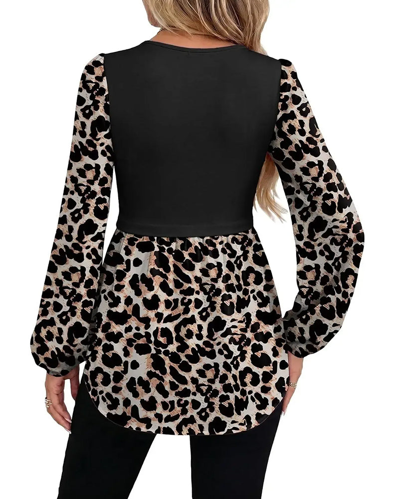 Long Sleeve Patchwork Top