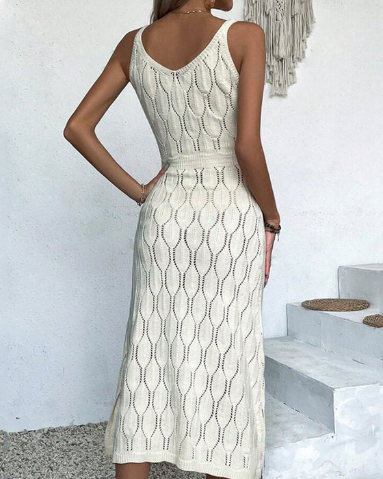 Solid Sexy Cover-Up Dress