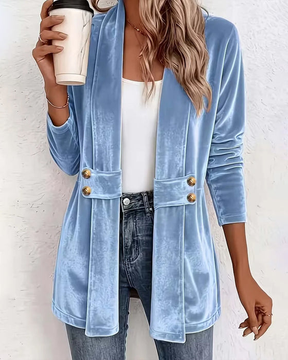 Velvet Mid-Length Coat