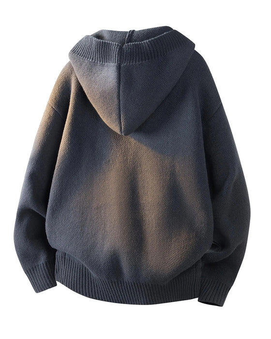 Hooded Button Pocket Men's Cardigan