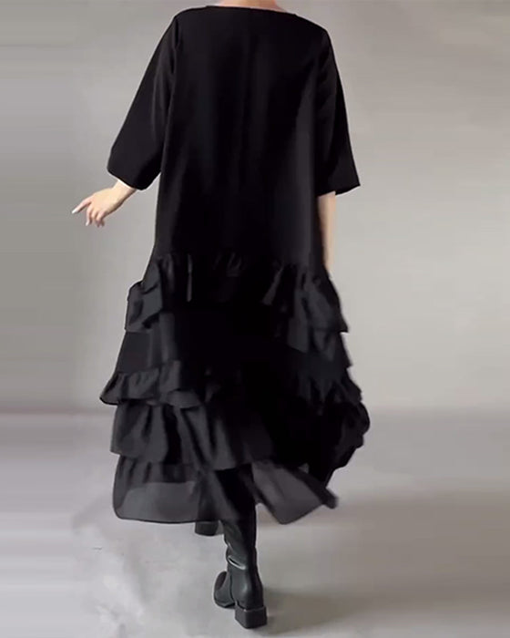 Round Neck Double-Layered Dress