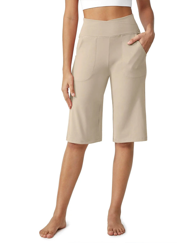 Casual Mid Waist Half Shorts