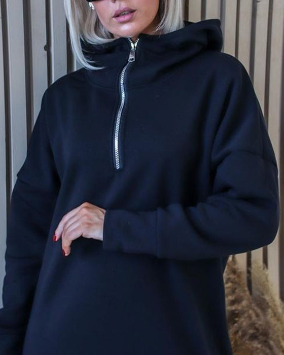 Women Casual Dress with Zipper