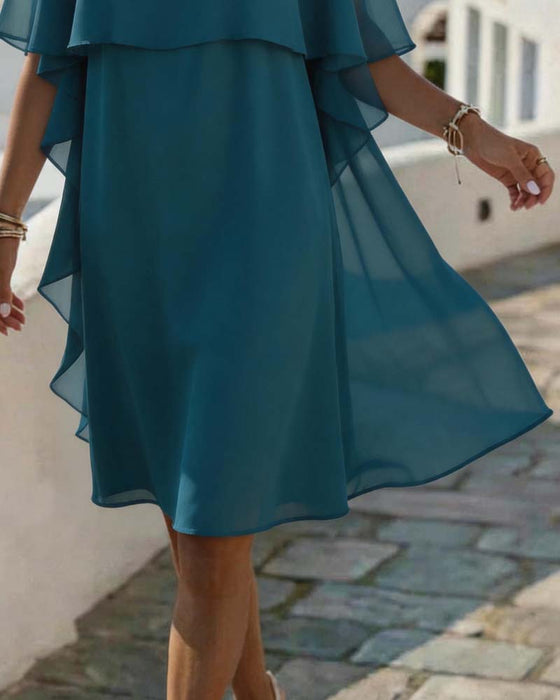 Solid Casual Shift Dress