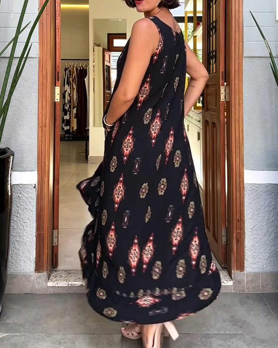 Sleeveless Irregular Hem Dress