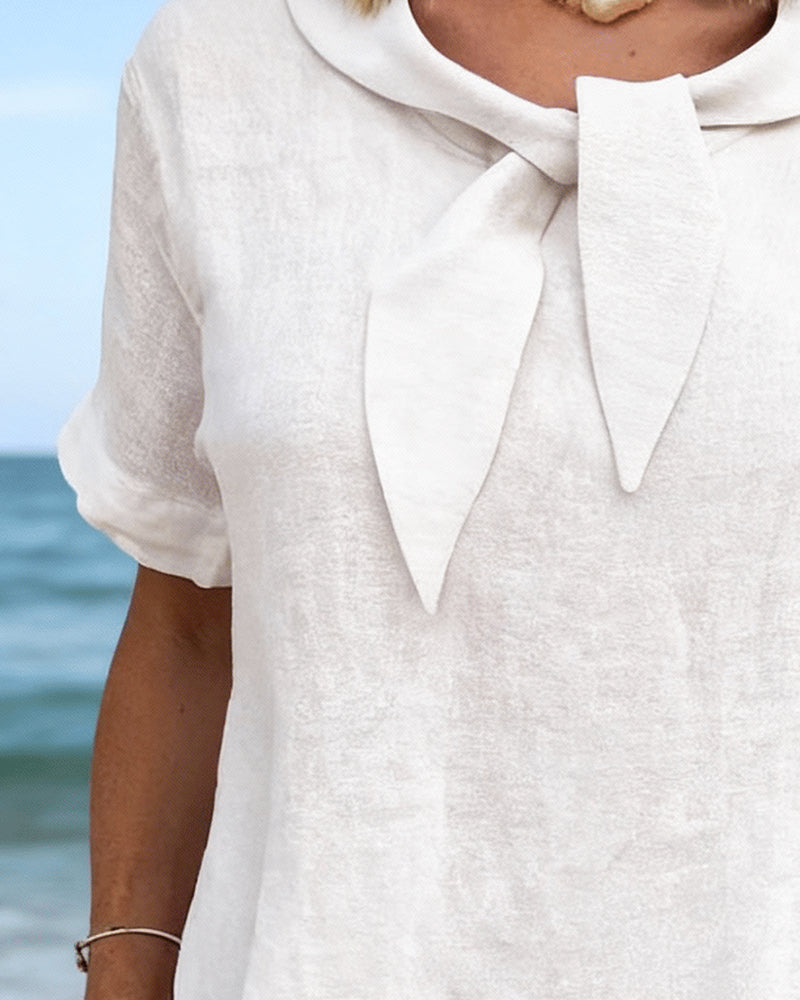 Pure Cotton Solid Color Short-Sleeved T-Shirt