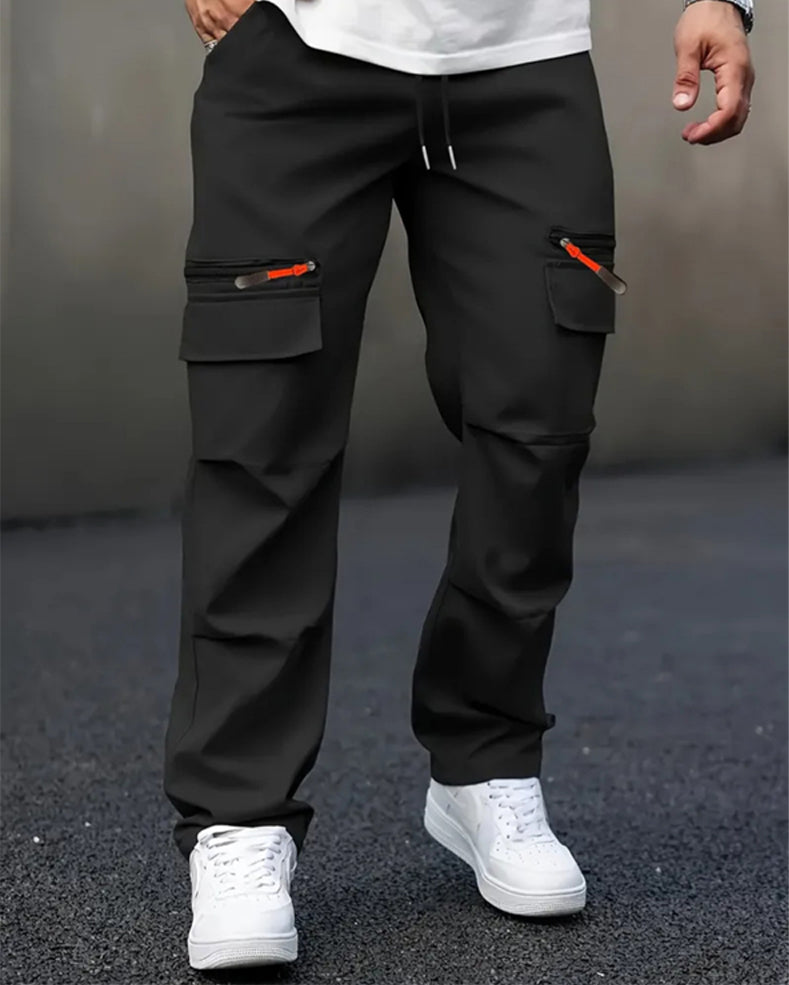 Sporty Multi-Pocket Cargo Pants