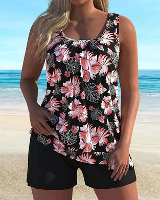 Beach Vacation Printed Two-Piece Tankini
