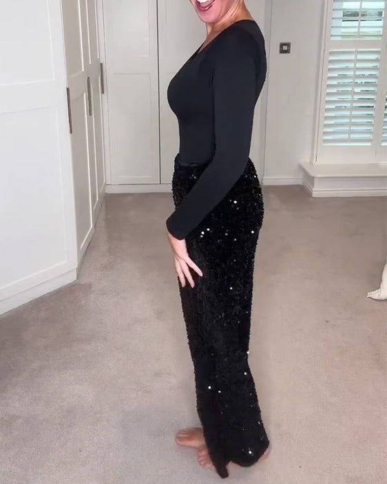 Stylish Solid Color Straight Leg Pants