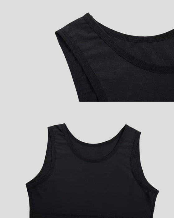 Men's abdominal tight fit solid color vest