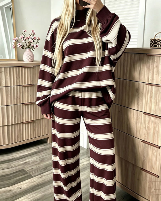 Striped Women's Casual Set
