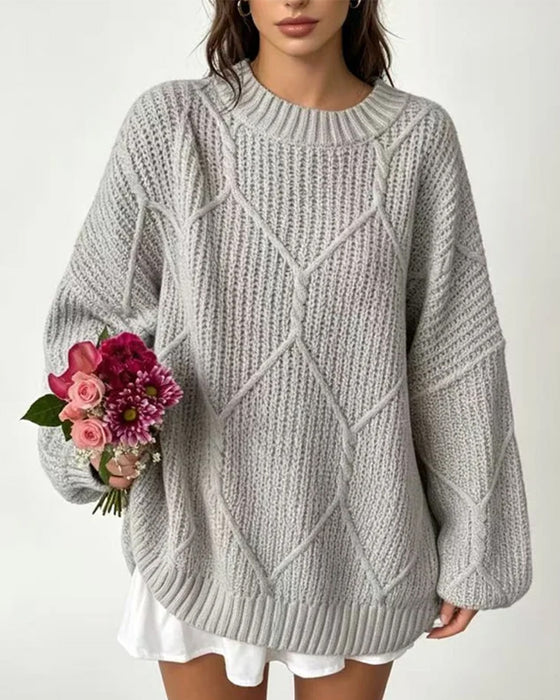 Solid Color Long Sleeve Pullover