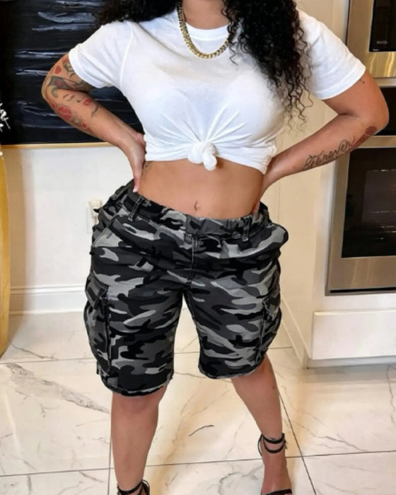 Sport Camouflage Cargo Shorts