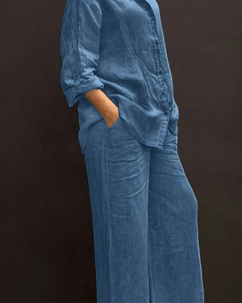 Long Sleeve Shirt Elastic Long Set