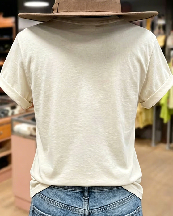 Retro-Print Loose-Fit Short-Sleeve T-Shirt